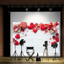 Valentines Day Photography Background Love Heart Candle Gift Photo Backdrop A