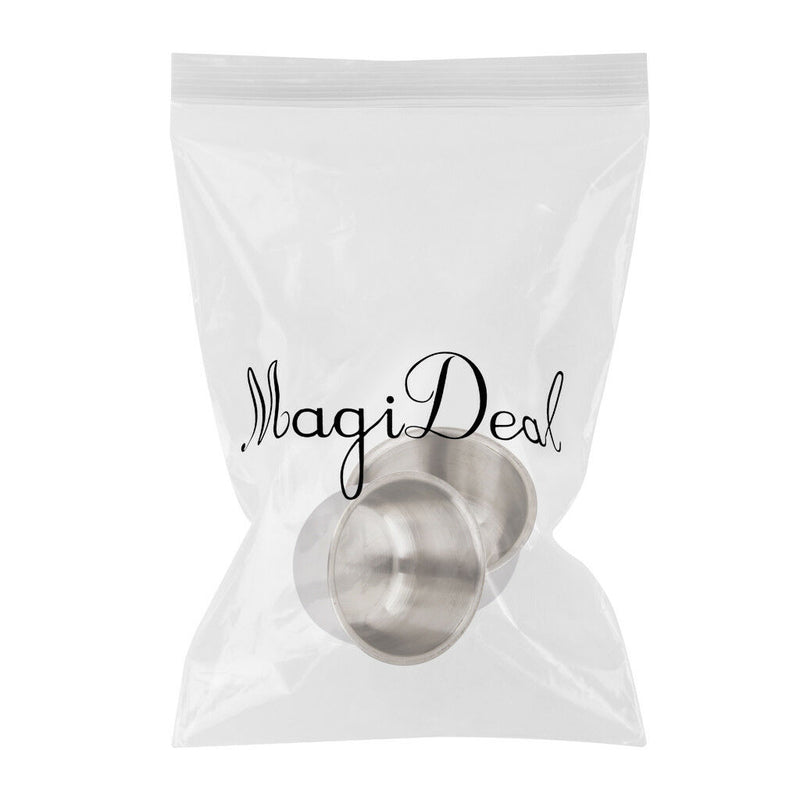 2Pcs Pet Cages Stainless Steel Cup Bowl Feeder for Travel Parrot Birds Toys