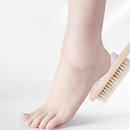 1PCS Foot Care Bristle Scrub Brush Wooden Handle Pumice Stone Remove Dead Skin U