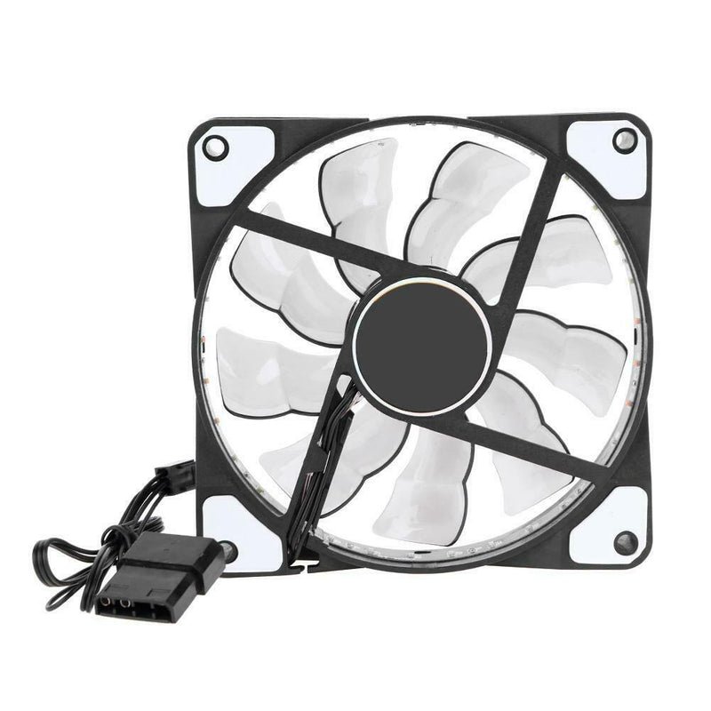 PC Computer 33 LED 120mm Silent Computer Case Heatsink Cooler Fan(White)