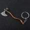 God of War 4 Leviathan Key Chain Metal Keyrings Kratos Guardian Axe Shape