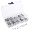320X/Box 10 In 1 Terminals Non-Insulated Ring Fork U-type Brass Terminals kit OZ