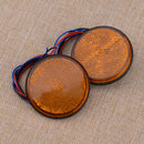 2X Car Motorcycle Trailer Amber Round Rear Tail Brake Stop Marker Light
