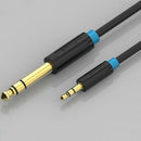 3.5mm 1/8''Male to 6.5mm 1/4'' 6.35mm Male Mic Audio Adapter AC Jack Cables 2m