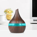 300ml Mist Humidifier Diffuer w/ LED Light Top Fill Antislip Brown