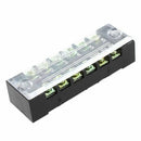 5 Pcs 600V 15A 6 Positions 2 Rows Barrier Screw Terminal Block Strip w Cove D9N1