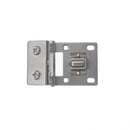 Stainless Double Clamp Shower Hinges 180 Degree Glass Door Cabinet Kitchen MO