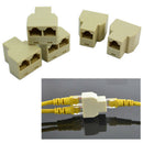 5X RJ45 CAT5 6 Ethernet Cable LAN 3 Sockets Internet Splitter Connector Adapter
