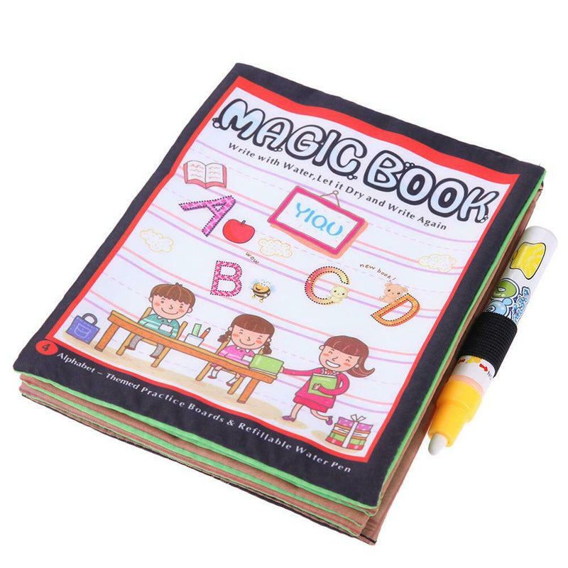 Kids Letter Printed Coloring Magic Book Painting Doodle Water Drawing Book