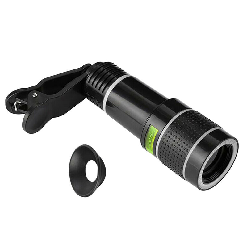 Mobile Phone Lens& Clip, 20X Zoom Adjustable Focus Length, Telescope Lens/