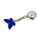 Delicate Stainless Steel Quartz Nurse/Doctors Pocket Fob Watch with Blue Bu