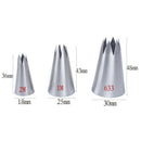3Pcs Premium Stainless Steel Piping Nozzles Russian Pastry Tips Decorating T FU