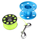 Blue Ultralight Aluminum Alloy Scuba Diving Diver Compact Finger Spool with Dive