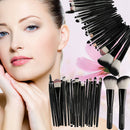 20Pcs Eyeshadow Makeup Brushes + 2Pcs Big Powder Blush Foundation Black