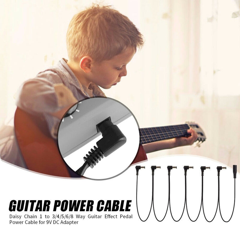 1 to 3/4/5/6/8 Ways Daisy Chain Electric Guitar Effect Pedal Power Supply Cable