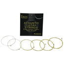 Irin 6Pcs Acoustic Guitar Strings Replacement Full(0.3-1.1Mm)Steel Core Cop