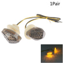 2Pcs Smoke LED Turn Signal Indicators Light Blinker For Motorcycle 10mm mo- 3C