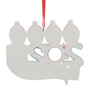 Snowman Christmas Pendant DIY Name Blessing Tree Ornament Crafts (4 Head) A