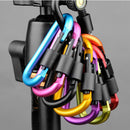 5pcs Aluminum Carabiner D-Ring Key Chain Clip Hook Keychain Keyring (Random P2Q5