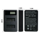 GoPro Dual Battery Charger for HERO5+/HERO6 AHDBT-501  With USB Cable For Travel