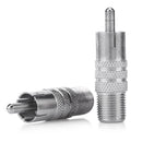2pcs RCA Male Plug to F Female Coax Jack Adapter Connector Cable Coupler hv2n