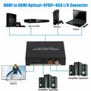 1080P Audio Extractor Converter Splitter HDMI To HDMI & Optical SPDIF + RCA  Bj