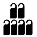 6Pcs Wooden Door Sign Hanger Two-sided Wooden Blackboard Door Warning Tag