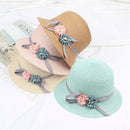 Fashion Cute Children'S Summer Straw Hat Sun Hat Beach Hat Adjustable Pink H1Z9
