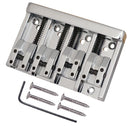 Durable 1 Set 4-string Electric Bass High-End Roller Saddles Bridge Tailpieces