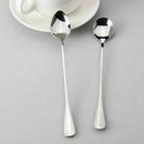 Set of 4 Stainless Steel Coffee Spoons Super Long Round Head D8M6