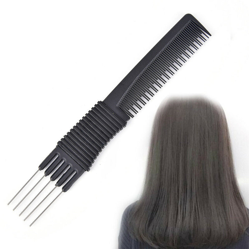 Double ends 2 Use Plastic Metal Hair Brushes Comb Barber Salon Tools Ed JC,aT Kw