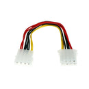 2pcs 4 Pin Male to 2 port IDE Female Power Supply Splitter Adapter Cable 18cm JR