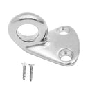 Coat Hat Hook Eye Plate Boat Ring - Marine Grade 316 Stainless Steel, 2 screws