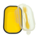 Silicone Lunch Box Portable Foldable Food Storage Container Yellow