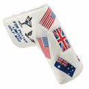 Flag Pattern Parts Decorative Golf Protective PU Leather Putter Head Cover
