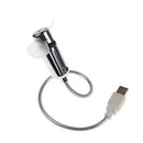 Mini USB Powered LED Clock Fan Cooling Flashing Realtime Display for Laptop