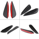 4Pcs Car Driving Air Drag/Pressure Reduce Abs Carbon Fiber Rear Bumper Fins Z1M2