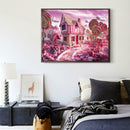 5D DIY Full Drill Diamond Painting Pink Candy Stick Cross Stitch Embroidery