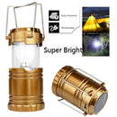 6 LED Solar USB Rechargeable Charging Outdoor Camping Tent Lantern Light  Lamp