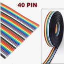 1M 40pin Wire Flat Color Rainbow Ribbon Cable Wire Durable Copper 1.17MM