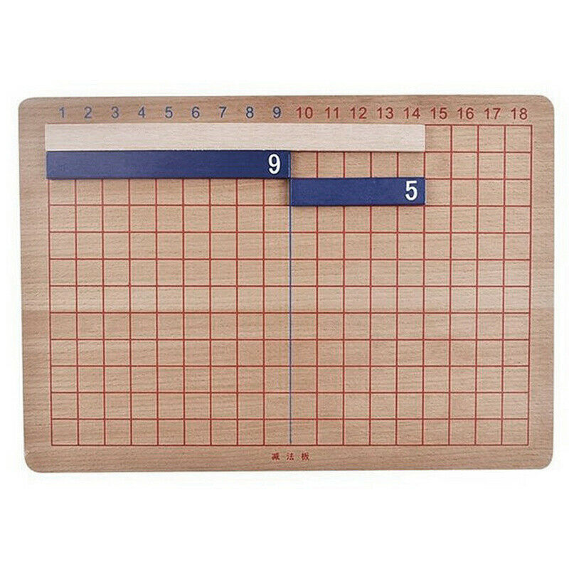 Wood Montessori Mathematics Teaching Material Addition Subtraction Board Mi K7S7