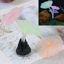 Aquariums accessory artificial coral reef glowing fish tank lotus leaf luminou Z