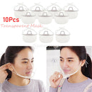10pcs Mouth Shield Guard Visor Cover Anti-Splash Reusable Hotel Food Maker