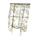 Cute Peony Floral Tie-up Roman Window Curtain Sheer Balcony Cafe Kitchen