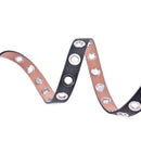 Women Men Punk Leather Belt Rivet Eyelet Stud Grommet Holes Buckle Chain New FT