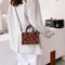 Women Handbag Animal Pattern PU Shoulder Portable Messenger Bag (Brown)