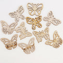 20 Pieces Craft Card Making Wooden Butterfly Wedding Party Xmas Decorations