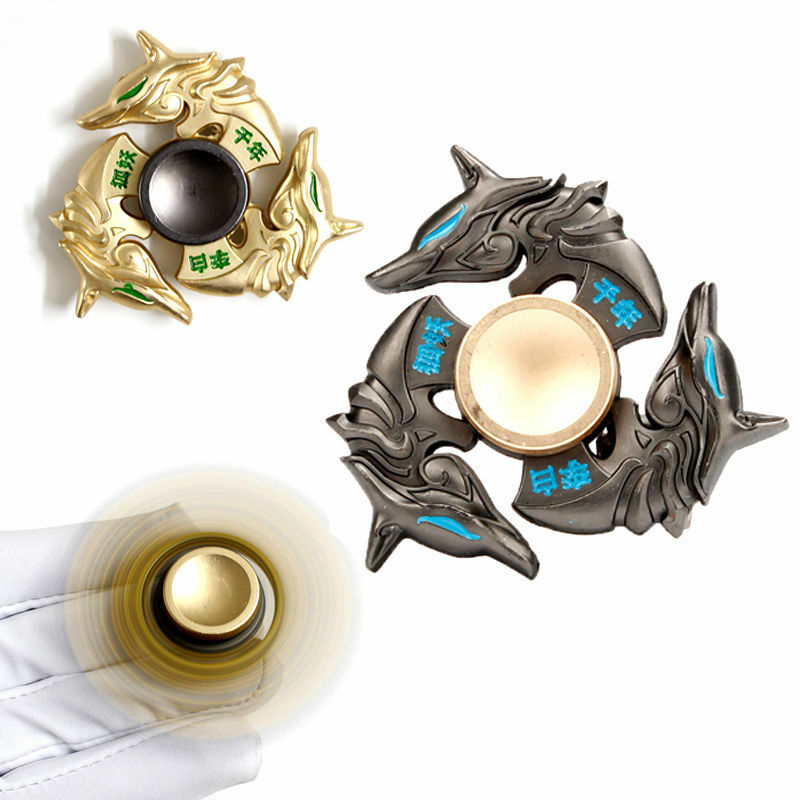 HOT Stress Relief Tri Metal Alloy Gyro Finger Tip Hand Spinner Desk Fidget Toys