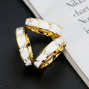 Enamel Silk Scarves Ring Pin Women's Scarf Accessories 3 Rings Sash Chiffon