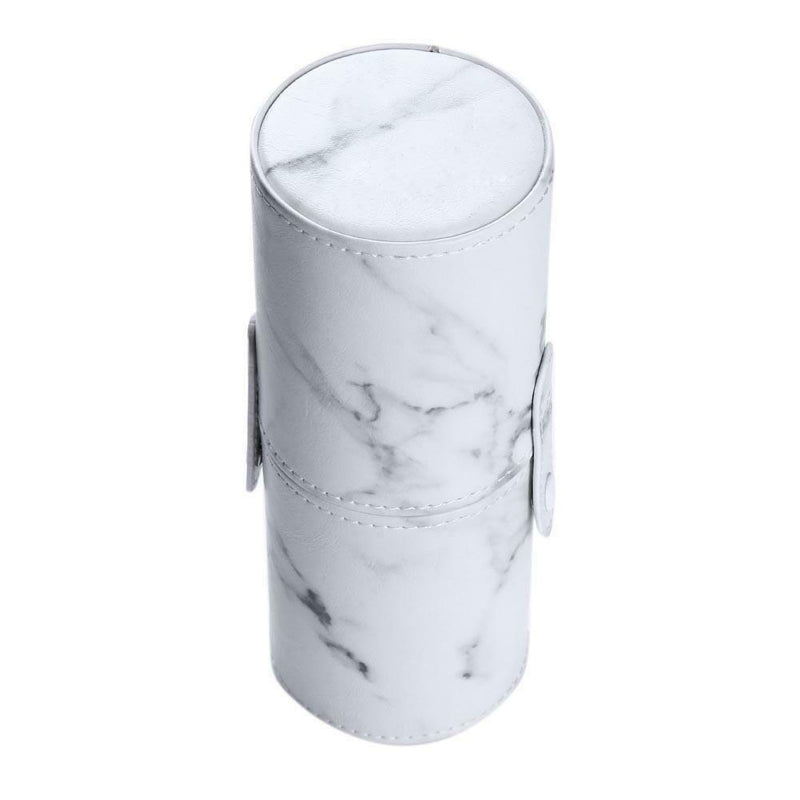 Travel PU Marbling Makeup Brushes Pen Holder Storage Cosmetic Case Box(S) A